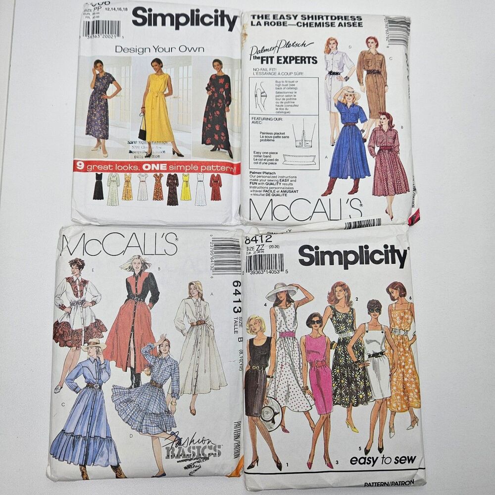 Vintage sewing patterns 4 new